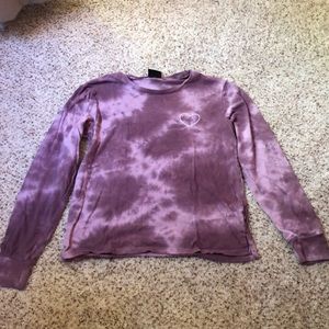 long sleeve tie-dye tee